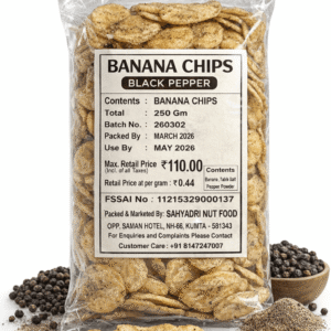 Banana chips made with pepper and salt
