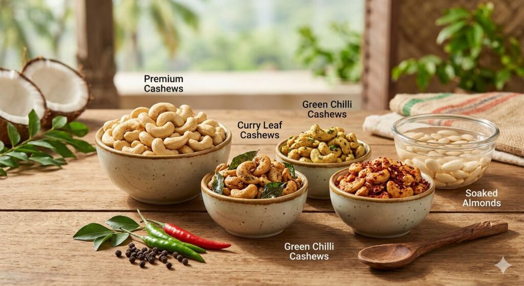 SahyadriNuts Curry Leaf and Green Chilli Dry-Roasted Cashews
