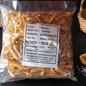 Sahyadrinuts classic salted jackfruit chips (Kathal chips) - crispy yellow chips, authentic South Indian snack.